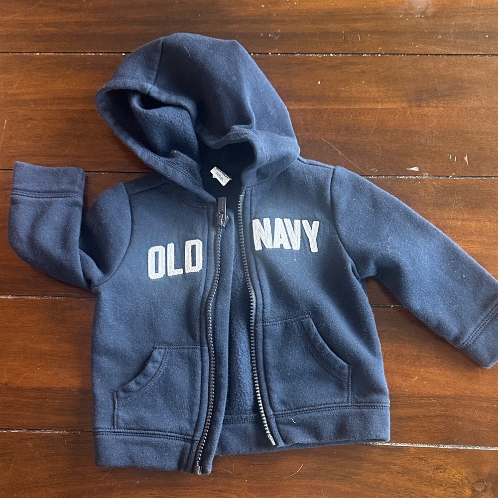 6-12 months Old Navy Kids Dark Blue Zip-Up Hoodie
